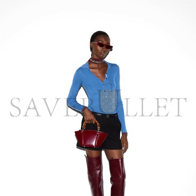 GUCCI MINI BAMBOO TOP HANDLE TOTE BAG 805832 (27*14*4.6cm) 